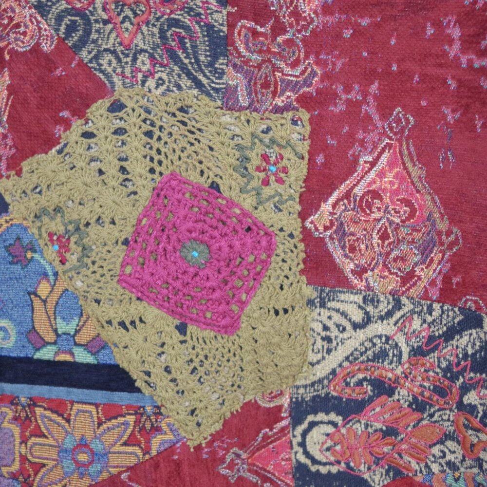 Vintage Chico's Patchwork Tapestry Jacket Size 3 - image 7